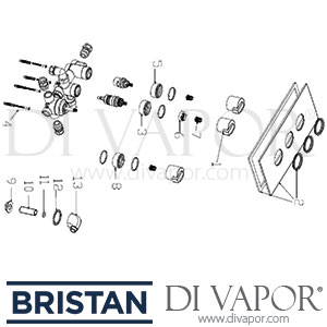 Bristan Chill 3 Control Thermostatic Shower Stopcock & 2 Outlets Spare Parts - BR DV 189